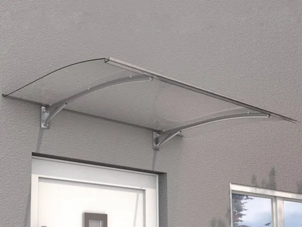 Vchodová strieška GUTTAVORDACH PT Secco 200 x 90 cm strieborná/číra GU7200306