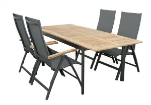Stôl CONCEPT, rozkladacia, s teakovou doskou DP266CO101732