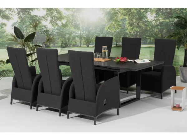 Záhradné kreslo PARIS LIKA-TEX antracit, luxusné, otočné DPMG22-S1-347A