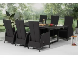 Záhradné kreslo PARIS LIKA-TEX antracit, luxusné, otočné DPMG22-S1-347A