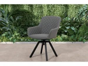 Záhradné kreslo PARIS LIKA-TEX sivé, luxusné, otočné DPMG22-S1-310S