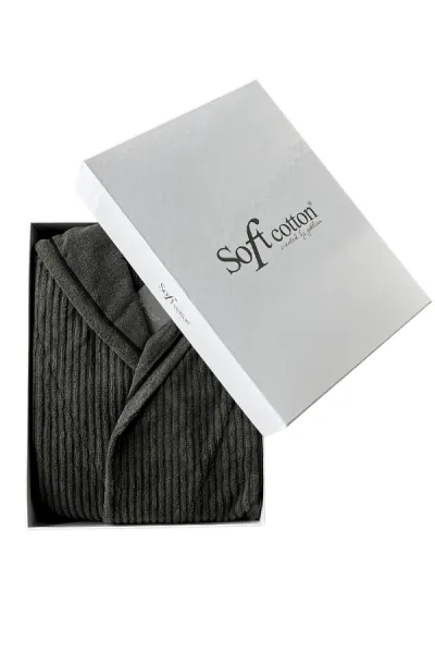 Soft Cotton Unisex župan STRIPE s kapucňou