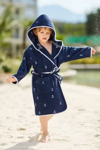 Soft Cotton Detský župan MARINE BOY s kapucňou v darčekovom balení