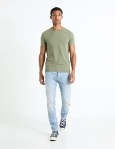 Svetlomodré pánske slim fit džínsy Celio Fostroy