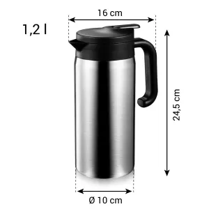 Termoska s dávkovacím uzáverom CONSTANT 1,2 l, nerez