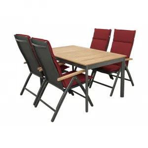 Doppler CONCEPT teak FSC - záhradné hliníkové polohovacie kreslo