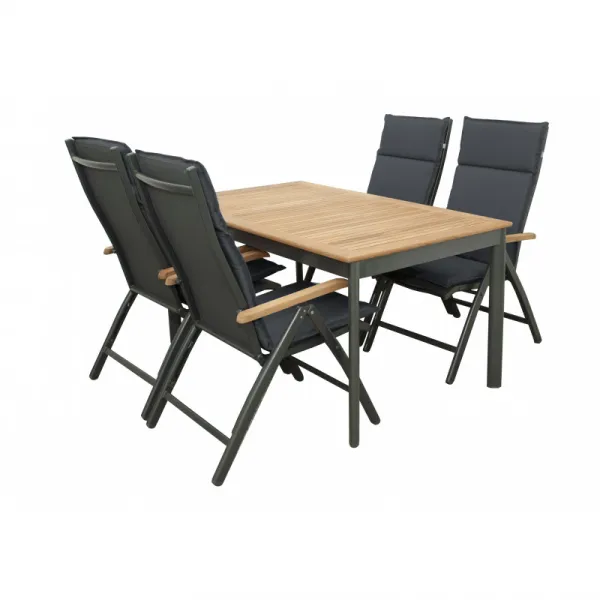 Doppler CONCEPT teak FSC - záhradné hliníkové polohovacie kreslo