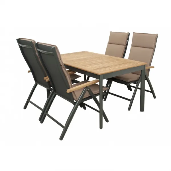 Doppler CONCEPT teak FSC - záhradné hliníkové polohovacie kreslo