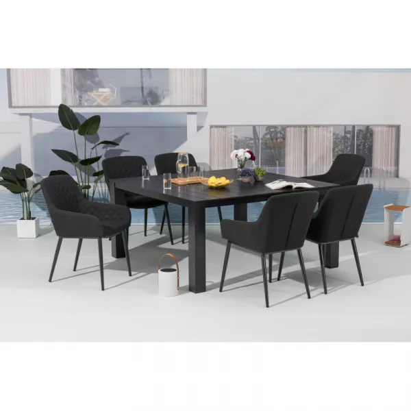 Záhradné kreslo PARIS LIKA-TEX antracit, luxusné DPMG22-S1-365A