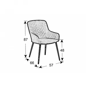 Záhradné kreslo PARIS LIKA-TEX antracit, luxusné DPMG22-S1-365A