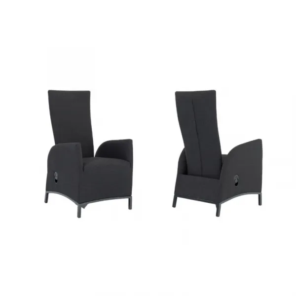 Záhradné kreslo PARIS LIKA-TEX antracit, luxusné, otočné DPMG22-S1-347A