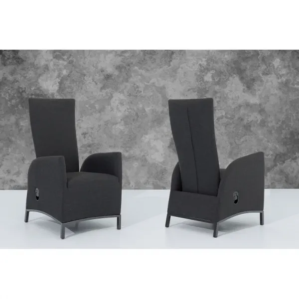 Záhradné kreslo PARIS LIKA-TEX antracit, luxusné, otočné DPMG22-S1-347A