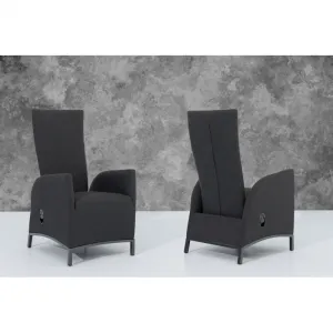 Záhradné kreslo PARIS LIKA-TEX antracit, luxusné, otočné DPMG22-S1-347A