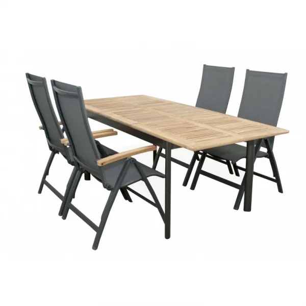Stôl CONCEPT, rozkladacia, s teakovou doskou DP266CO101732