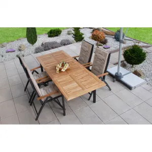 Stôl CONCEPT, rozkladacia, s teakovou doskou DP266CO101732