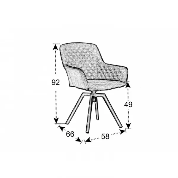 Záhradné kreslo PARIS LIKA-TEX sivé, luxusné, otočné DPMG22-S1-310S