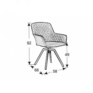 Záhradné kreslo PARIS LIKA-TEX sivé, luxusné, otočné DPMG22-S1-310S