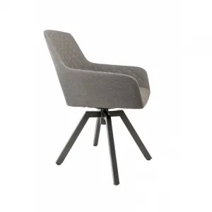 Záhradné kreslo PARIS LIKA-TEX sivé, luxusné, otočné DPMG22-S1-310S