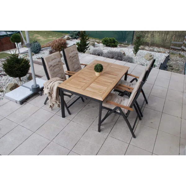 Doppler CONCEPT teak FSC - záhradné hliníkové polohovacie kreslo
