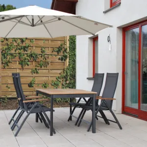 Doppler CONCEPT teak FSC - záhradné hliníkové polohovacie kreslo