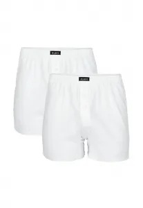 Pánske klasické boxerky na gombíky ATLANTIC 2PACK - biele