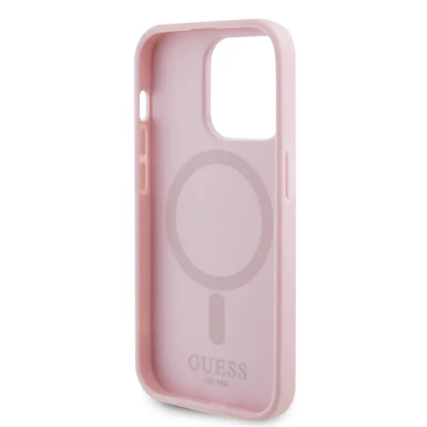 GUESS MAGSAFE Kryt pre Apple iPhone 15 Pro ružový