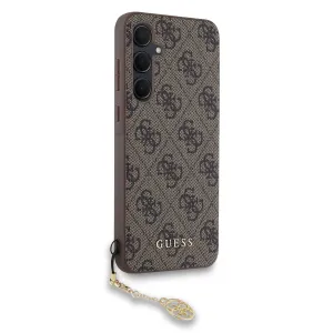 GUESS 4G Kryt s príveskom Samsung Galaxy A55 5G hnedý