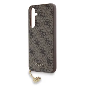 GUESS 4G Kryt s príveskom Samsung Galaxy A55 5G hnedý