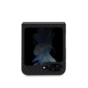 BMW PU CARBON Zadný kryt pre Samsung Galaxy Z Flip5 5G čierny