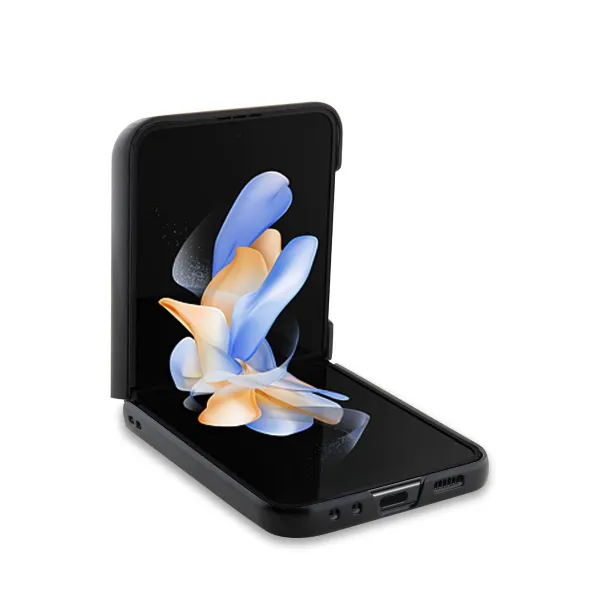BMW PU CARBON Zadný kryt pre Samsung Galaxy Z Flip5 5G čierny