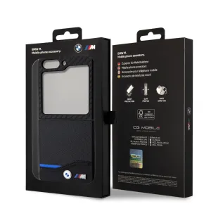 BMW PU CARBON Zadný kryt pre Samsung Galaxy Z Flip5 5G čierny