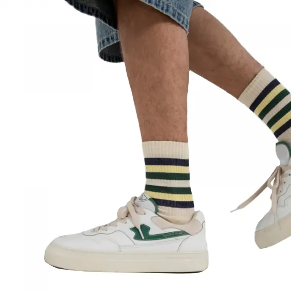Goodies Sportive Multi Stripes Socks "Ecru" (MSS25-ECRU)