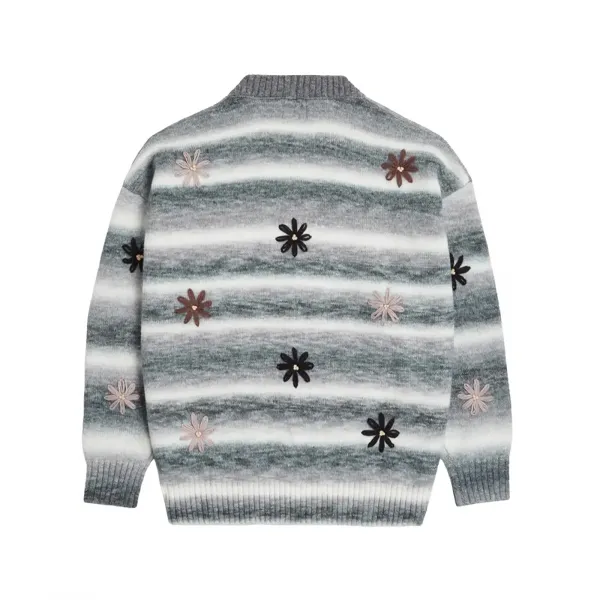 Patta Peace & Love Knitted Cardigan "Forged Iron" (7010-391-0003-180)
