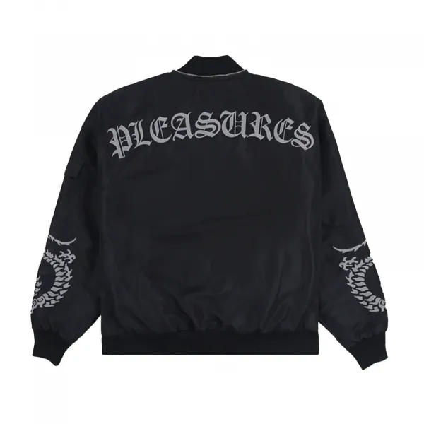 Pleasures Dragon Bomber Jacket "Black" (P25SP003-BLACK)