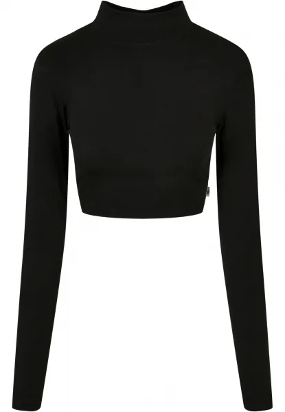 Women's Organic Long Sleeve Turtleneck - Black