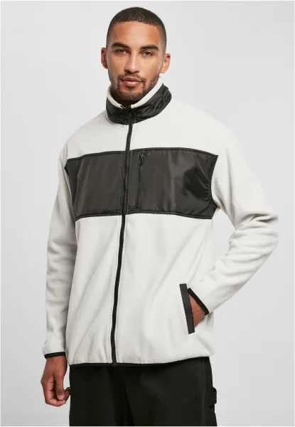 Patched Micro fleece jacket wolfgrey