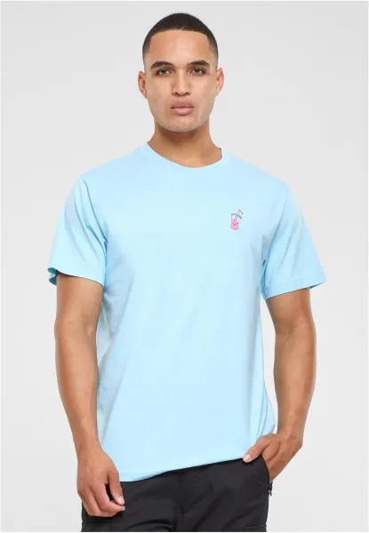 Good Vibes Drink Tee EMB sky blue