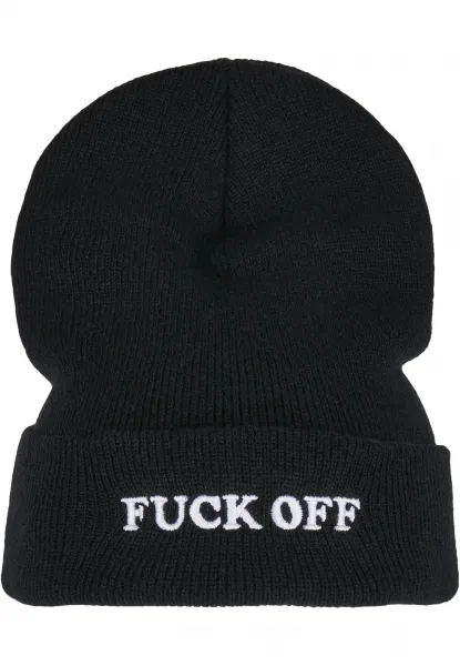 Fuck Off Beanie Black/White