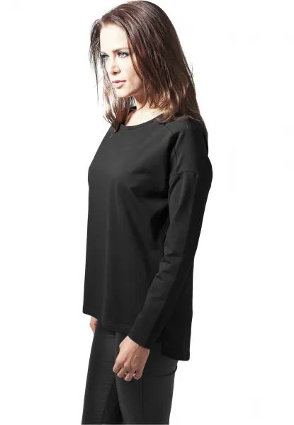 Women's oversize chiffon Crew blk/blk