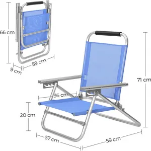 SONGMICS Plážová skládací židle Inet zelená