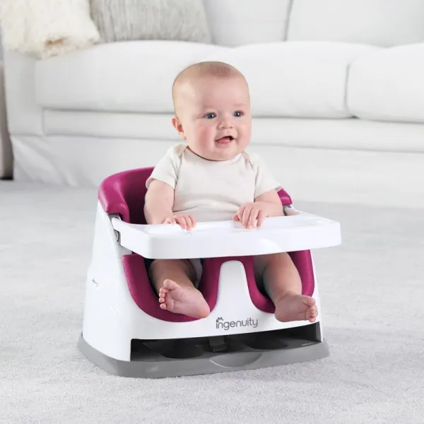 INGENUITY Podsedák na stoličku 2v1 Baby Base™ Peony 6m+ do 22kg