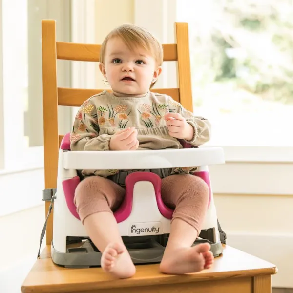 INGENUITY Podsedák na stoličku 2v1 Baby Base™ Peony 6m+ do 22kg