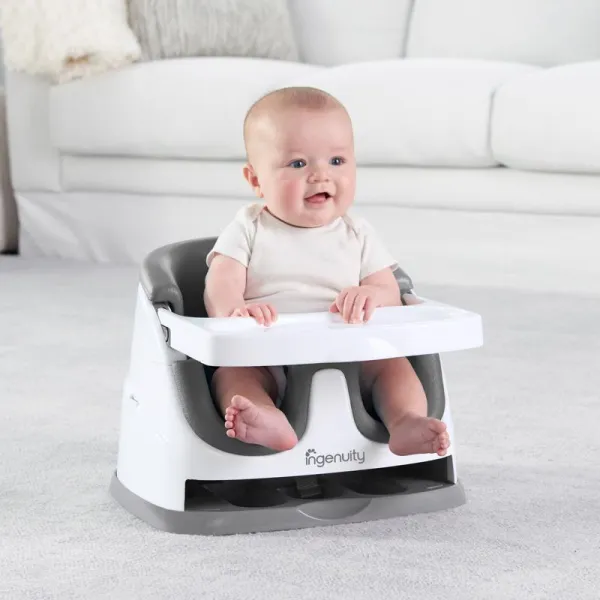 INGENUITY Podsedák na stoličku 2v1 Baby Base™ Peony 6m+ do 22kg