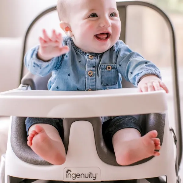 INGENUITY Podsedák na stoličku 2v1 Baby Base™ Peony 6m+ do 22kg