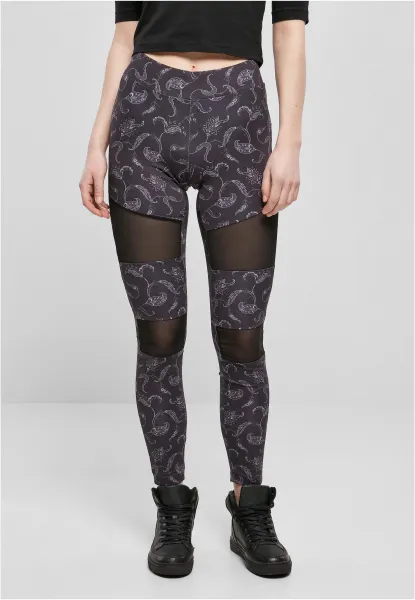 Women's leggings Tech Mesh AOP blackpaisley