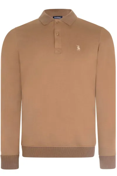 DOUBLE SET V4007 DEWBERRY MEN'S SWEATSHIRT-NAVY-CAMEL