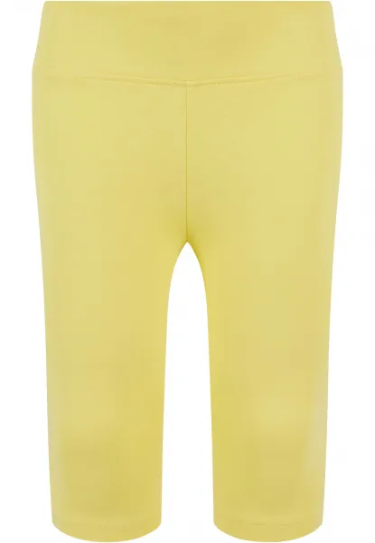 High-waisted shorts for girls - yellow