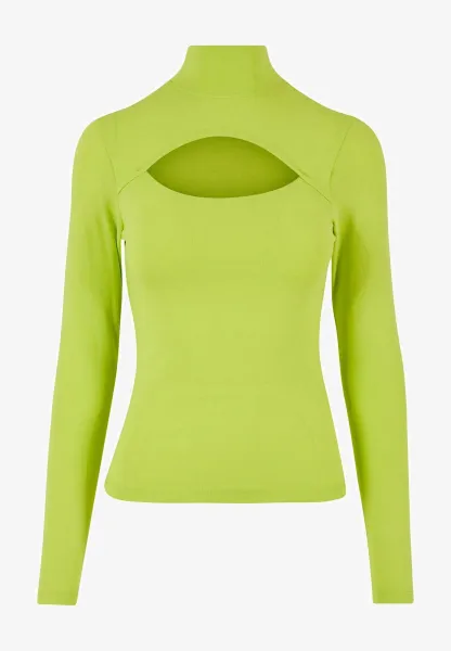 Women's turtleneck with long sleeves - yellow