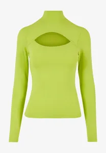 Women's turtleneck with long sleeves - yellow