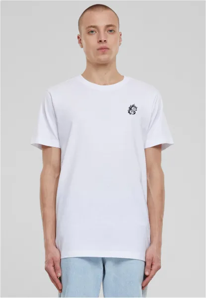 Men's T-shirt Dice Fire EMB white